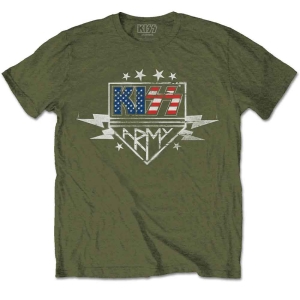 Kiss - Army Lightning Uni Green i gruppen MERCHANDISE / T-shirt / Metal hos Bengans Skivbutik AB (5544875r)