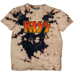 Kiss - Classic Logo Uni Bl/Tan Dip-Dye i gruppen MERCHANDISE / T-shirt / Metal hos Bengans Skivbutik AB (5544881r)