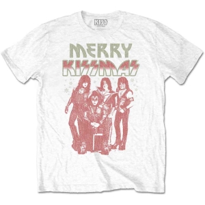 Kiss - Merry Kissmas Uni Wht i gruppen MERCHANDISE / T-shirt / Metal hos Bengans Skivbutik AB (5544885r)