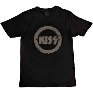 Kiss - Buzzsaw Logo Hi-Build Uni Bl i gruppen MERCHANDISE / T-shirt / Metal hos Bengans Skivbutik AB (5544891r)