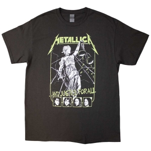 Metallica - Justice Faces Uni Char i gruppen MERCHANDISE / T-shirt / Metal hos Bengans Skivbutik AB (5544935r)