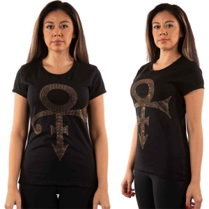 Prince - Gold Symbol Diamante Lady Bl i gruppen MERCHANDISE / T-shirt / Pop-Rock hos Bengans Skivbutik AB (5545878r)