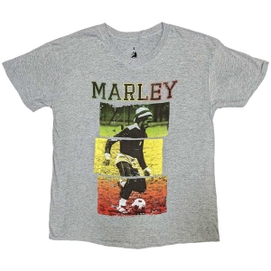 Bob Marley - Football Text Uni Grey i gruppen MERCHANDISE / T-shirt / Reggae hos Bengans Skivbutik AB (5546031r)