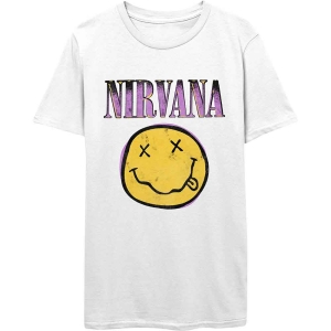 Nirvana - Xerox Happy Face Pink Uni Wht i gruppen MERCHANDISE / T-shirt / Pop-Rock hos Bengans Skivbutik AB (5546485r)