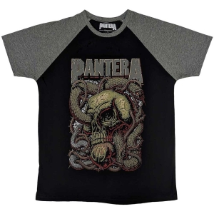 Pantera - Serpent Skull Uni Bl/Grey Raglan i gruppen MERCHANDISE / T-shirt / Metal hos Bengans Skivbutik AB (5546634r)