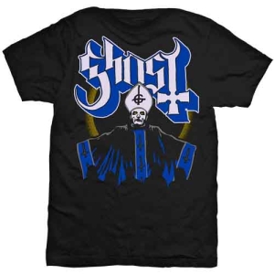 Ghost - Papa & Band Uni Bl i gruppen MERCHANDISE / T-shirt / Metal hos Bengans Skivbutik AB (5546772r)