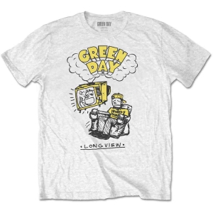 Green Day - Longview Doodle Uni Wht i gruppen MERCHANDISE / T-shirt / Punk hos Bengans Skivbutik AB (5547154r)