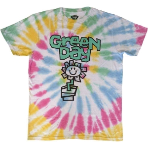 Green Day - Flower Pot Uni Wht Dip-Dye i gruppen MERCHANDISE / T-shirt / Punk hos Bengans Skivbutik AB (5547170r)