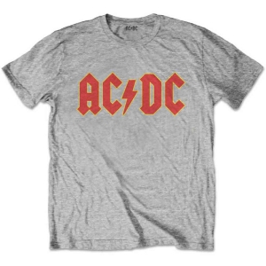 Ac/Dc - Logo Boys Heather T-Shirt i gruppen MERCH / Minsishops-merch / Ac/Dc hos Bengans Skivbutik AB (5548597r)