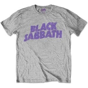 Black Sabbath - Wavy Logo Boys T-Shirt Heather i gruppen MERCHANDISE / Merch / Metal hos Bengans Skivbutik AB (5548669r)