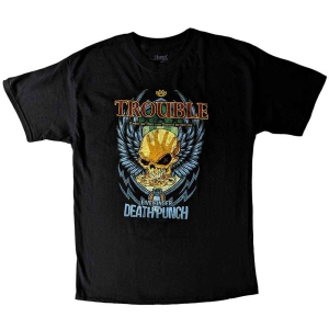 Five Finger Death Punch - Trouble Boys T-Shirt Bl i gruppen MERCHANDISE / Merch / Metal hos Bengans Skivbutik AB (5548684r)