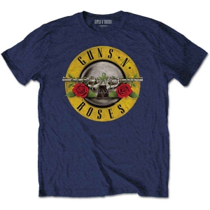 Guns N Roses - Classic Logo Boys T-Shirt Navy i gruppen MERCHANDISE / Merch / Metal hos Bengans Skivbutik AB (5548710r)