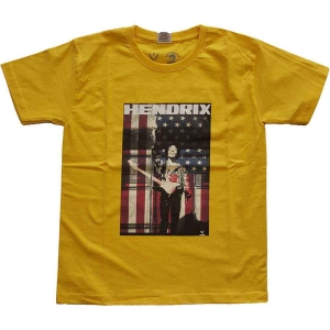 Jimi Hendrix - Peace Flag Boys T-Shirt Yell i gruppen MERCHANDISE / Merch / Pop-Rock hos Bengans Skivbutik AB (5548738r)