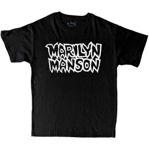 Marilyn Manson - Classic Logo Boys T-Shirt Bl i gruppen MERCHANDISE / Merch / Metal hos Bengans Skivbutik AB (5548758r)