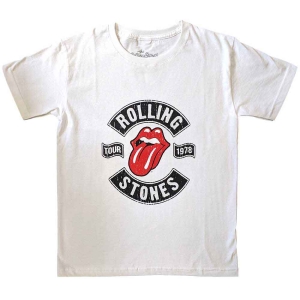 Rolling Stones - Us Tour 1978 Boys T-Shirt Wht i gruppen MERCHANDISE / Merch / Pop-Rock hos Bengans Skivbutik AB (5548831r)