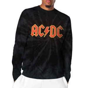 Ac/Dc - Logo Uni Bl Dip-Dye Long Sleeve i gruppen MERCHANDISE / Hoodies / Metal hos Bengans Skivbutik AB (5550891)