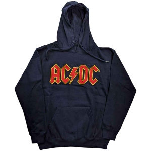 Ac/Dc - Logo Uni Navy Hoodie i gruppen MERCHANDISE / Hoodies / Metal hos Bengans Skivbutik AB (5550912r)