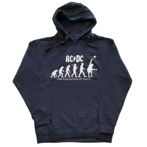 Ac/Dc - Evolution Of Rock Uni Navy Hoodie i gruppen MERCHANDISE / Hoodies / Metal hos Bengans Skivbutik AB (5550916r)