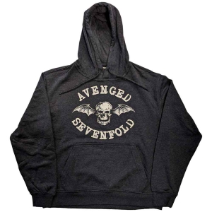 Avenged Sevenfold - Logo Uni Grey Hoodie i gruppen MERCHANDISE / Hoodies / Metal hos Bengans Skivbutik AB (5551301r)