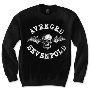 Avenged Sevenfold - Classic Deathbat Uni Bl Sweatshirt i gruppen MERCHANDISE / Hoodies / Metal hos Bengans Skivbutik AB (5551305r)