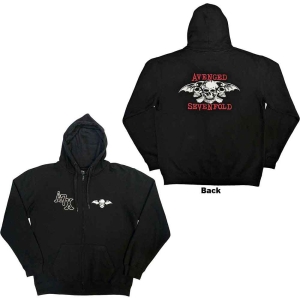 Avenged Sevenfold - Dead Head Uni Bl Zip Hoodie i gruppen MERCHANDISE / Hoodies / Metal hos Bengans Skivbutik AB (5551306r)