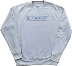 Blackpink - Logo Uni Lht Blue Sweatshirt i gruppen MERCHANDISE / Hoodies / K-Pop hos Bengans Skivbutik AB (5551783)