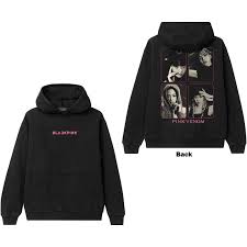 Blackpink - Pink Venom Group Photo Uni Bl Hoodie i gruppen MERCHANDISE / Hoodies / K-Pop hos Bengans Skivbutik AB (5552125r)