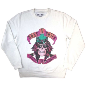 Guns N Roses - Axl Skull Uni Wht Sweatshirt i gruppen VI TIPSER / Nyankommet Merch / Juni hos Bengans Skivbutik AB (5552580r)