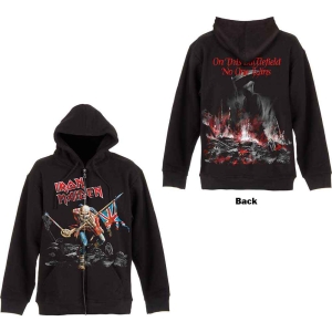 Iron Maiden - Scuffed Trooper Uni Bl Zip Hoodie i gruppen MERCHANDISE / Hoodies / Metal hos Bengans Skivbutik AB (5552893r)