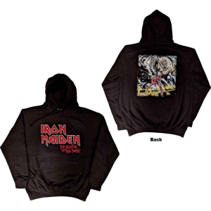 Iron Maiden - Logo Faded Edge Album Uni Bl Hoodie i gruppen MERCHANDISE / Hoodies / Metal hos Bengans Skivbutik AB (5552896r)