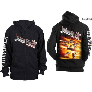 Judas Priest - Firepower Uni Bl Zip Hoodie i gruppen MERCHANDISE / Hoodies / Metal hos Bengans Skivbutik AB (5552908r)