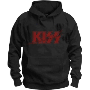 Kiss - Slashed Logo Uni Bl Hoodie i gruppen MERCHANDISE / Hoodies / Metal hos Bengans Skivbutik AB (5552913r)