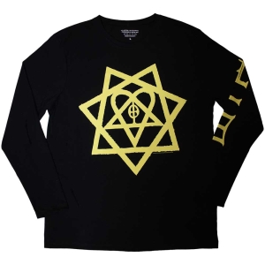 Him - Heartagram Honeycomb Bl Longsleeve i gruppen MERCHANDISE / T-shirt / Metal hos Bengans Skivbutik AB (5552966r)