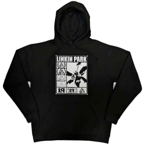 Linkin Park - Logos Rectangle Uni Bl Hoodie i gruppen MERCHANDISE / Hoodies / Metal hos Bengans Skivbutik AB (5553205r)