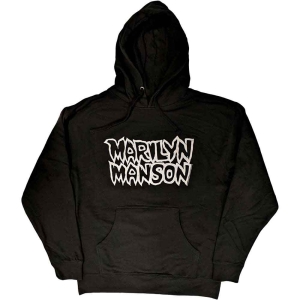 Marilyn Manson - Classic Logo Uni Bl Hoodie i gruppen MERCHANDISE / Hoodies / Metal hos Bengans Skivbutik AB (5553234r)