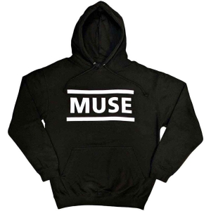 Muse - White Logo Uni Bl Hoodie i gruppen MERCHANDISE / Hoodies / Pop-Rock hos Bengans Skivbutik AB (5553239r)