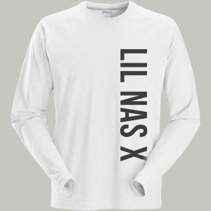 Lil Nas X - Vertical Text Uni Wht Longsleeve i gruppen MERCHANDISE / T-shirt / Hip Hop-Rap hos Bengans Skivbutik AB (5553295r)