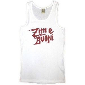 Maneskin - Zitti E Buoni Uni Wht Tank Top i gruppen MERCHANDISE / T-shirt / Pop-Rock hos Bengans Skivbutik AB (5553298r)