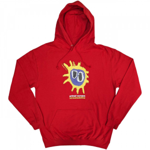 Primal Scream - Screamadelica Uni Red Hoodie i gruppen MERCHANDISE / Hoodies / Pop-Rock hos Bengans Skivbutik AB (5553951r)