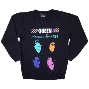 Queen - American Tour 82 Navy Sweatshirt i gruppen VI TIPSER / Nyankommet Merch / Juni hos Bengans Skivbutik AB (5553968r)