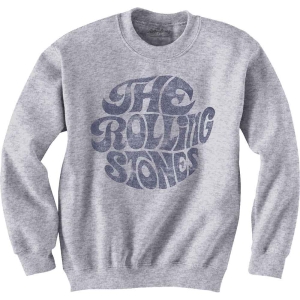 Rolling Stones - Vtge 70S Logo Uni Grey Sweatshirt i gruppen MERCHANDISE / Hoodies / Pop-Rock hos Bengans Skivbutik AB (5554365)