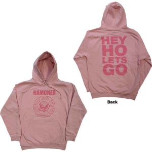 Ramones - Hey Ho Seal Uni Pink Hoodie i gruppen MERCHANDISE / Hoodies / Punk hos Bengans Skivbutik AB (5554660r)