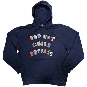 Red Hot Chili Peppers - Colourful Letters Navy Hoodie i gruppen MERCHANDISE / Hoodies / Pop-Rock hos Bengans Skivbutik AB (5554669r)