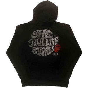 Rolling Stones - Swirl Logo  82 Uni Bl Eco Hoodie i gruppen MERCHANDISE / Hoodies / Pop-Rock hos Bengans Skivbutik AB (5554673r)