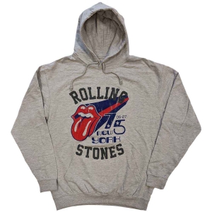 Rolling Stones - Ny  75 Uni Grey Hoodie i gruppen MERCHANDISE / Hoodies / Pop-Rock hos Bengans Skivbutik AB (5554687r)