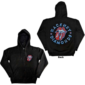 Rolling Stones - Hackney Diamonds Stars Bl Zip Hoodie i gruppen MERCHANDISE / Hoodies / Pop-Rock hos Bengans Skivbutik AB (5554699r)