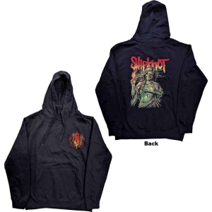 Slipknot - Burn Me Away Uni Navy Hoodie i gruppen MERCHANDISE / Hoodies / Metal hos Bengans Skivbutik AB (5554714r)