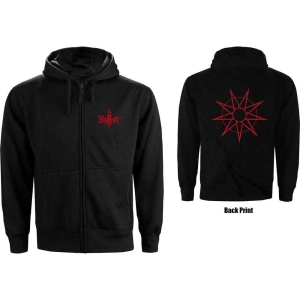 Slipknot - 9-Point Star B-Print Lady Bl Zip Hoodie i gruppen MERCHANDISE / Hoodies / Metal hos Bengans Skivbutik AB (5554715r)