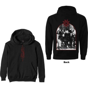 Slipknot - Arched Group Photo Uni Bl Hoodie i gruppen MERCHANDISE / Hoodies / Metal hos Bengans Skivbutik AB (5554725r)