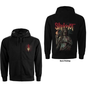 Slipknot - Burn Me Away Uni Bl Zip Hoodie i gruppen MERCHANDISE / Hoodies / Metal hos Bengans Skivbutik AB (5554727r)